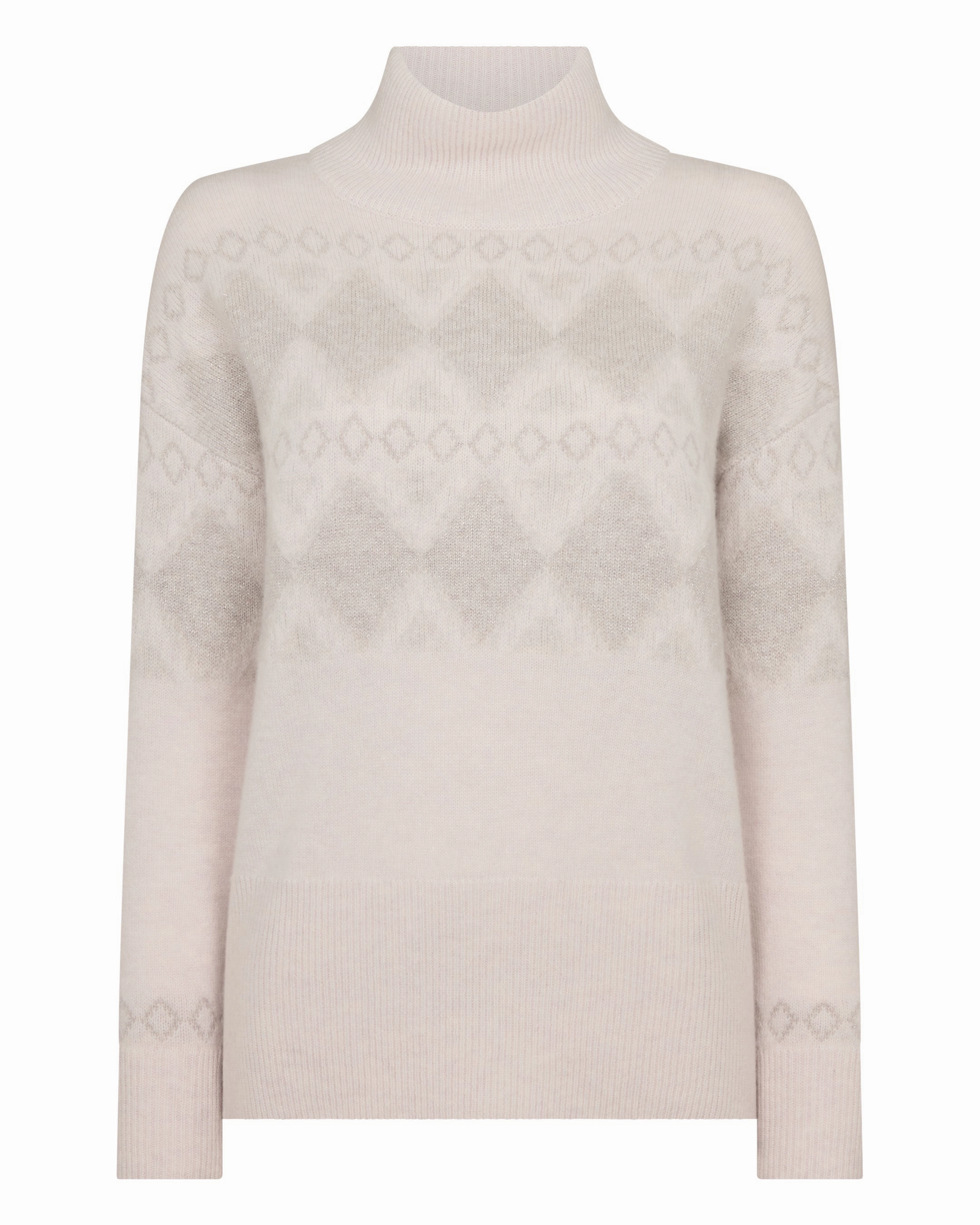Women'S Sparkle Jacquard Cashmere Jumper Pebble Grey Hot Deals Today Todays Steal