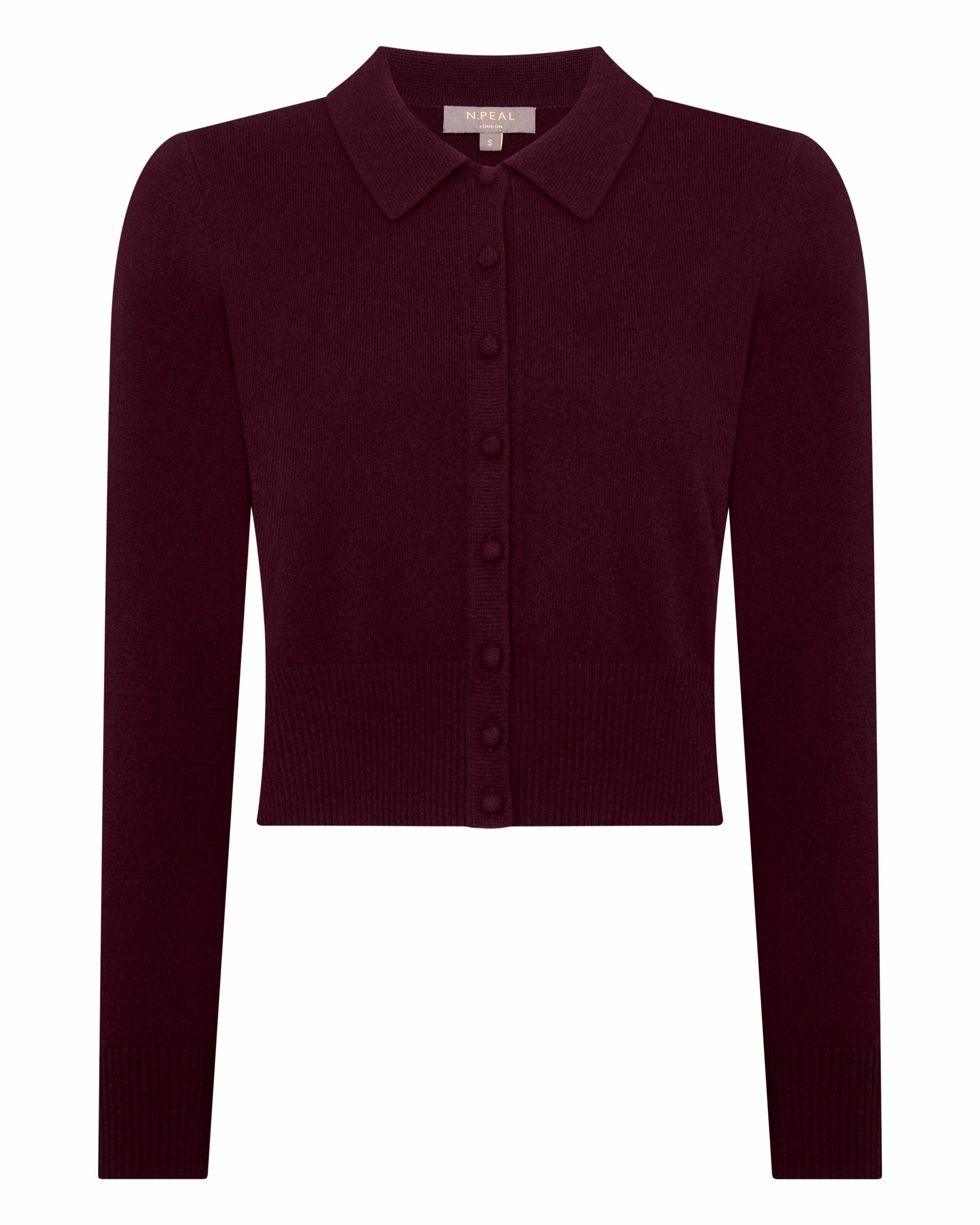 Best Seller Discount Flash Sale Alert Women'S Thea Collared Cashmere Cardigan Bordeaux Red