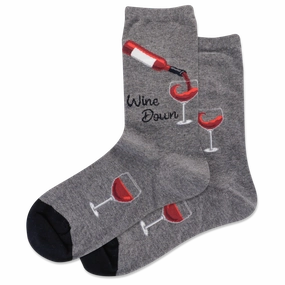 Trending Now Offer Women'S Wine Down Crew Socks