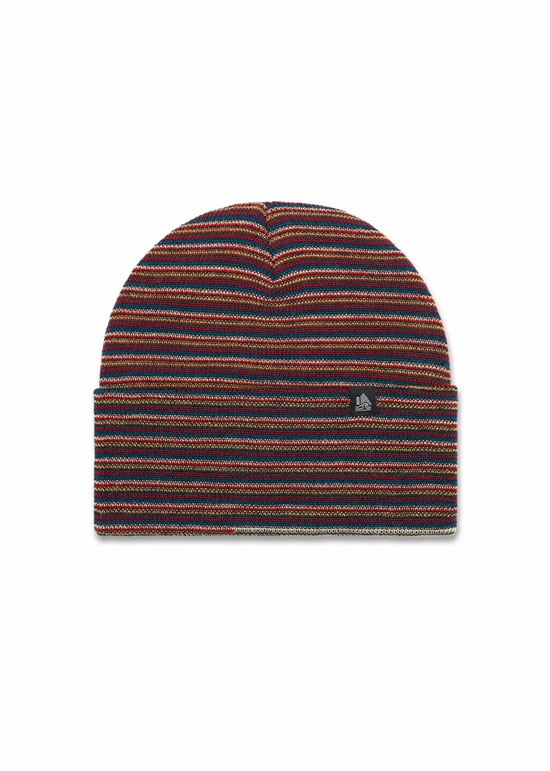 Wool Striped Ribbed Cuffed Beanie Clearance Event Today