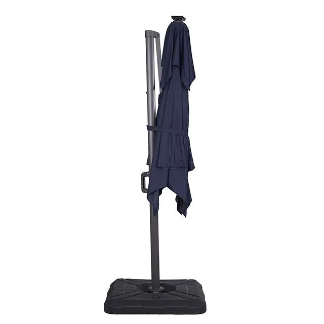 Xico 8 Ft Square Umbrella w/ Double Top w/ LED Light   37" Large Base
