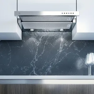 Xo Appliance XOC30SC 30" 600/395 Cfm Under Cabinet Glide Out Visor Italian Made Stainless