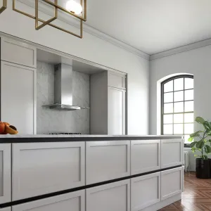 Xo Appliance XOQ36GC 36" 600/395 Cfm Wall Chimney Hood Stainless/Glass