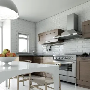 Xo Appliance XOV30SC 30" 600/395 Cfm Italian Made Wall Chimney Range Hood Stainless