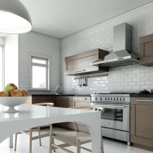 Xo Appliance XOV36KS 36" 1000 Cfm Italian Made Wall Chimney Range Hood Stainless