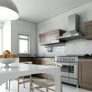 Xo Appliance XOV36KSE 36" 1000 Cfm Italian Made Wall Chimney Range Hood Stainless