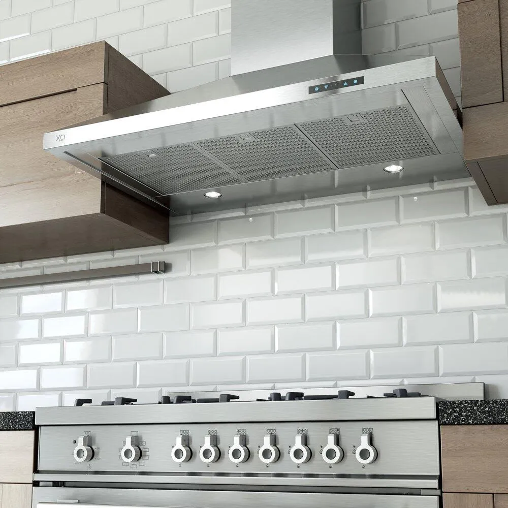 Xo Appliance XOV36KSE 36" 1000 Cfm Italian Made Wall Chimney Range Hood Stainless