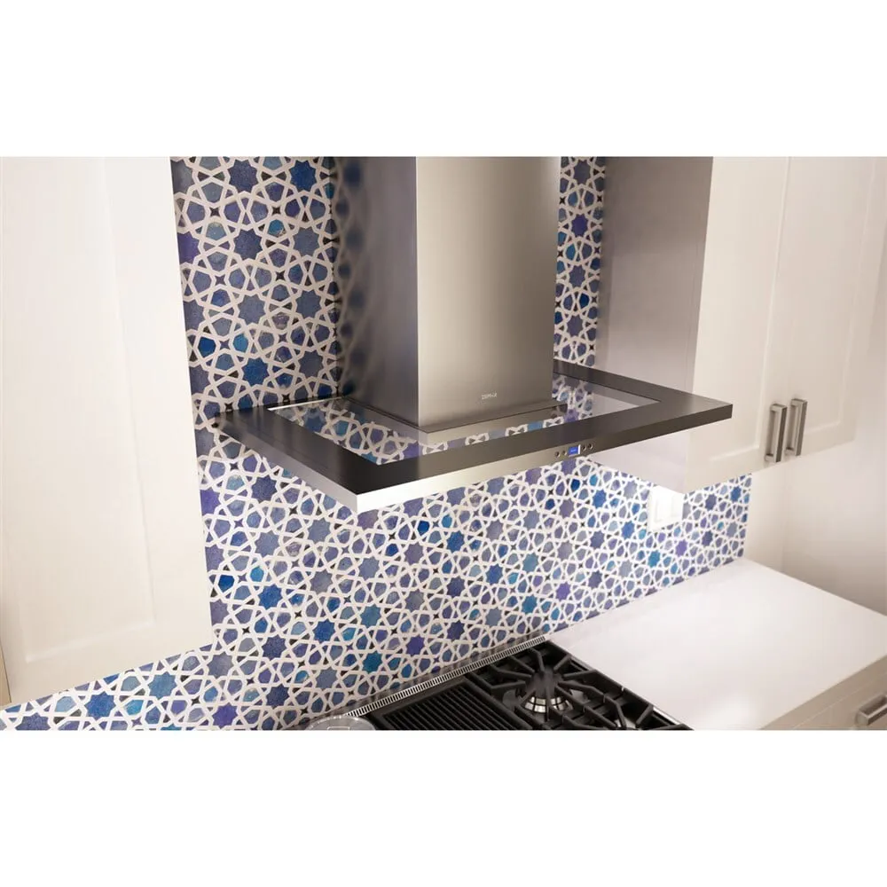 Zephyr ZMOM90AS 36" Modena Wall Hood With 715 Cfm Blower, 5 Speed Levels, Act