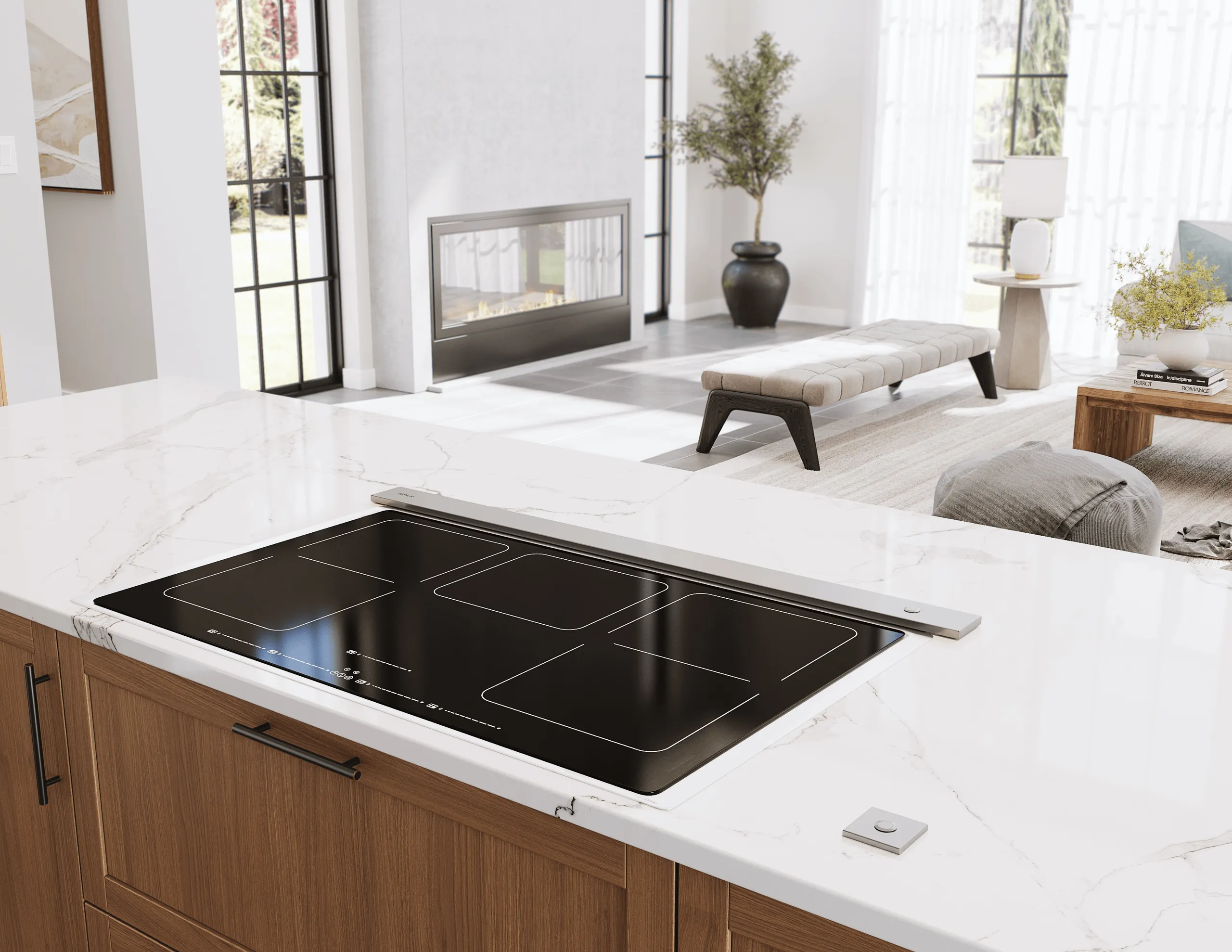 Zephyr ZTVE36AS Treviso Downdraft, 14" Rise, 36" Width, Ss, 600 Cfm