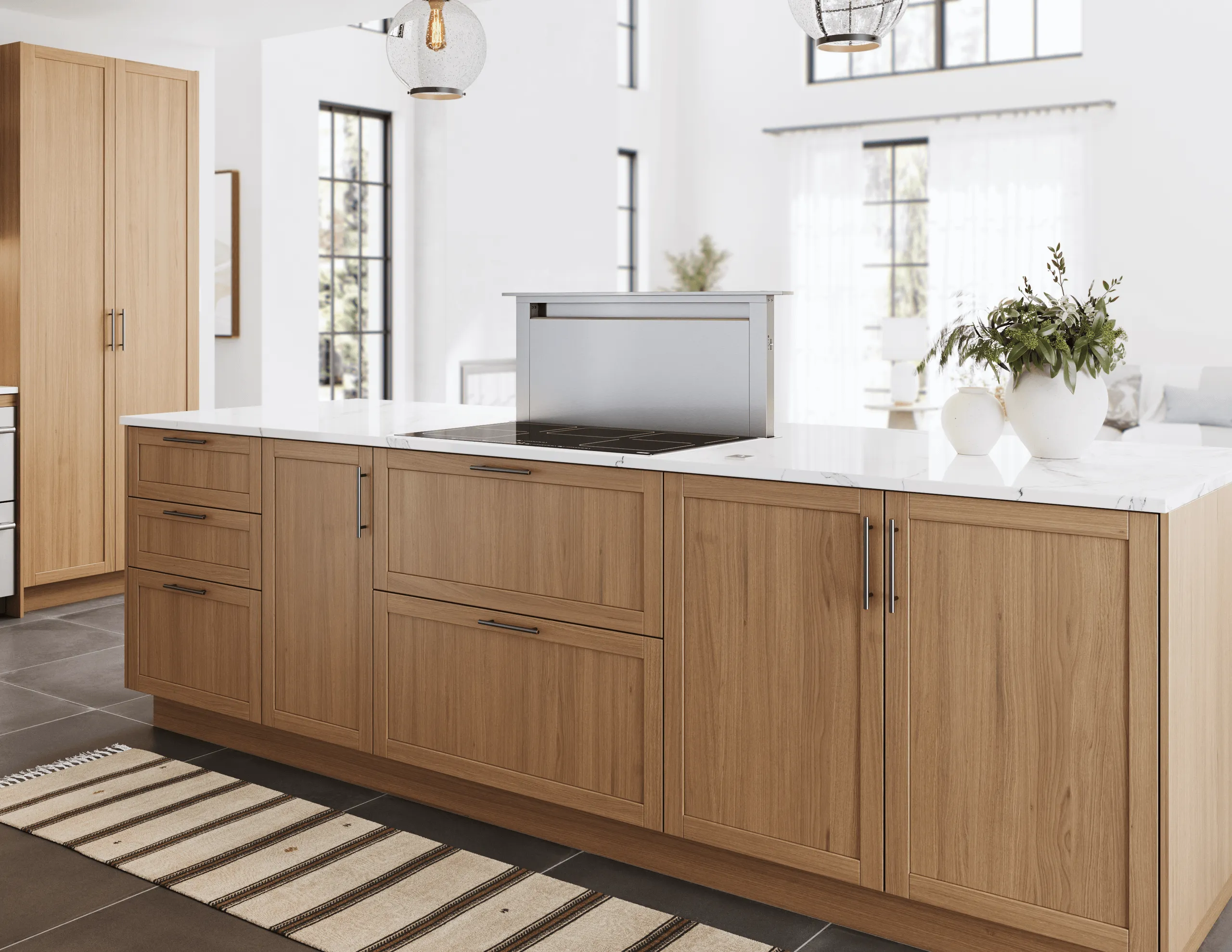 Zephyr ZTVE36AS Treviso Downdraft, 14" Rise, 36" Width, Ss, 600 Cfm