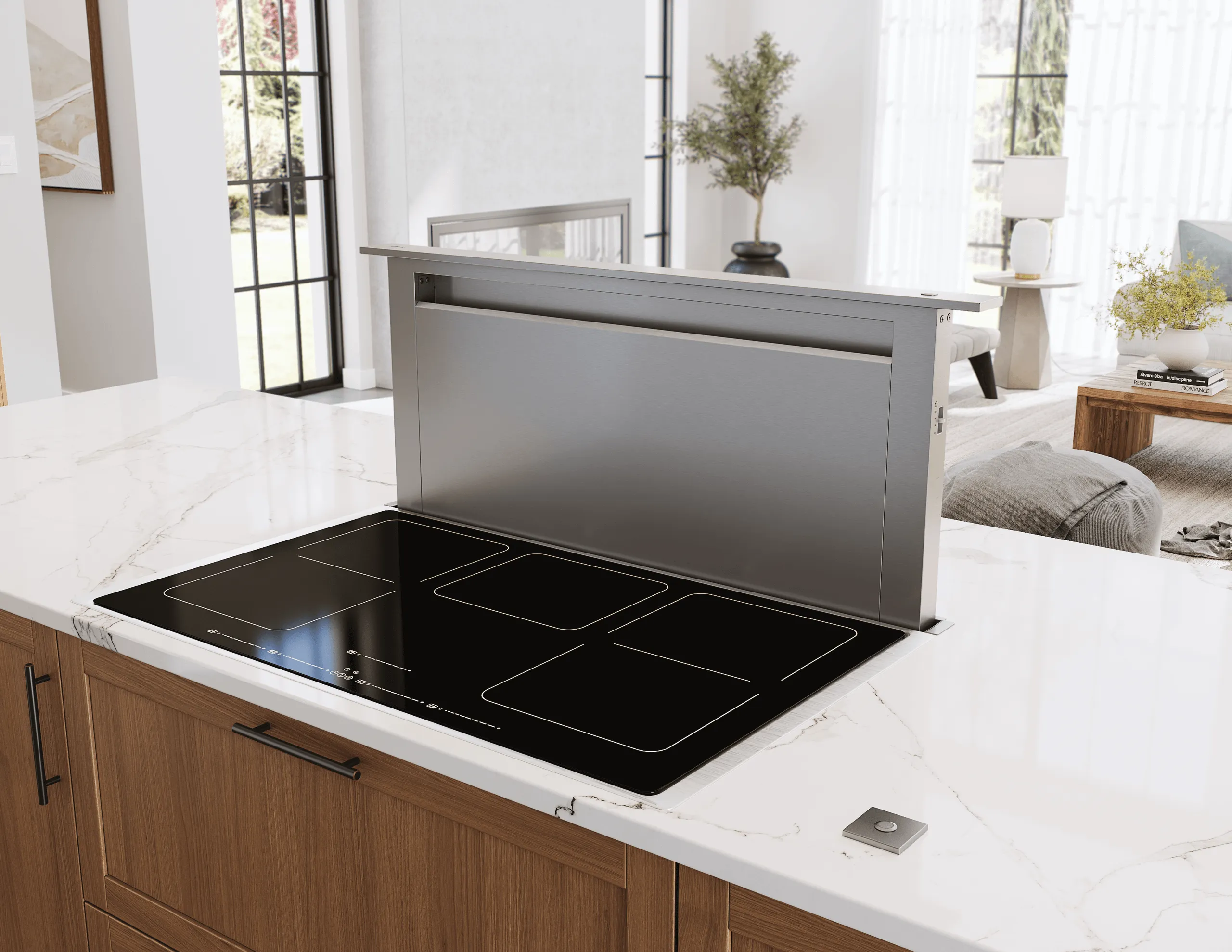 Zephyr ZTVE36AS Treviso Downdraft, 14" Rise, 36" Width, Ss, 600 Cfm